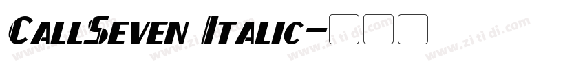 CallSeven Italic字体转换